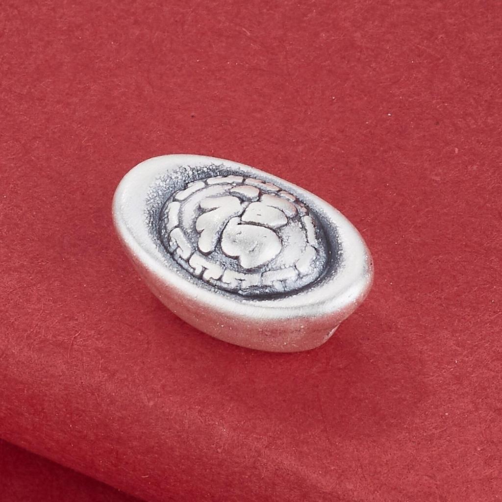 S999 Sterling Silver Chinese Ingots Spacer Beads 3D Fu Cai for DIY Bracelets & Necklaces.