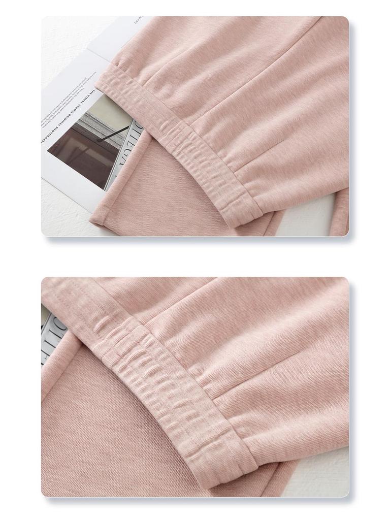 Women's Pink Tweed Wide-Leg Pants, Autumn/Winter 2024 Style, High-Waisted, Draped Straight-Leg, Casual Winter Glutinous Rice Design