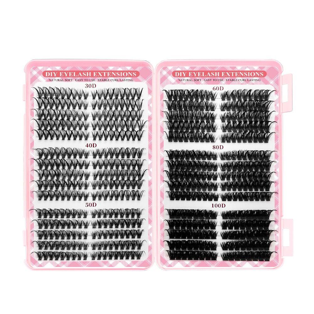 9-16mm Länge Künstliche Wimpern 3D Volumen DIY Wimpernverlängerungs-Set Falsche Wimpern Körperpflege