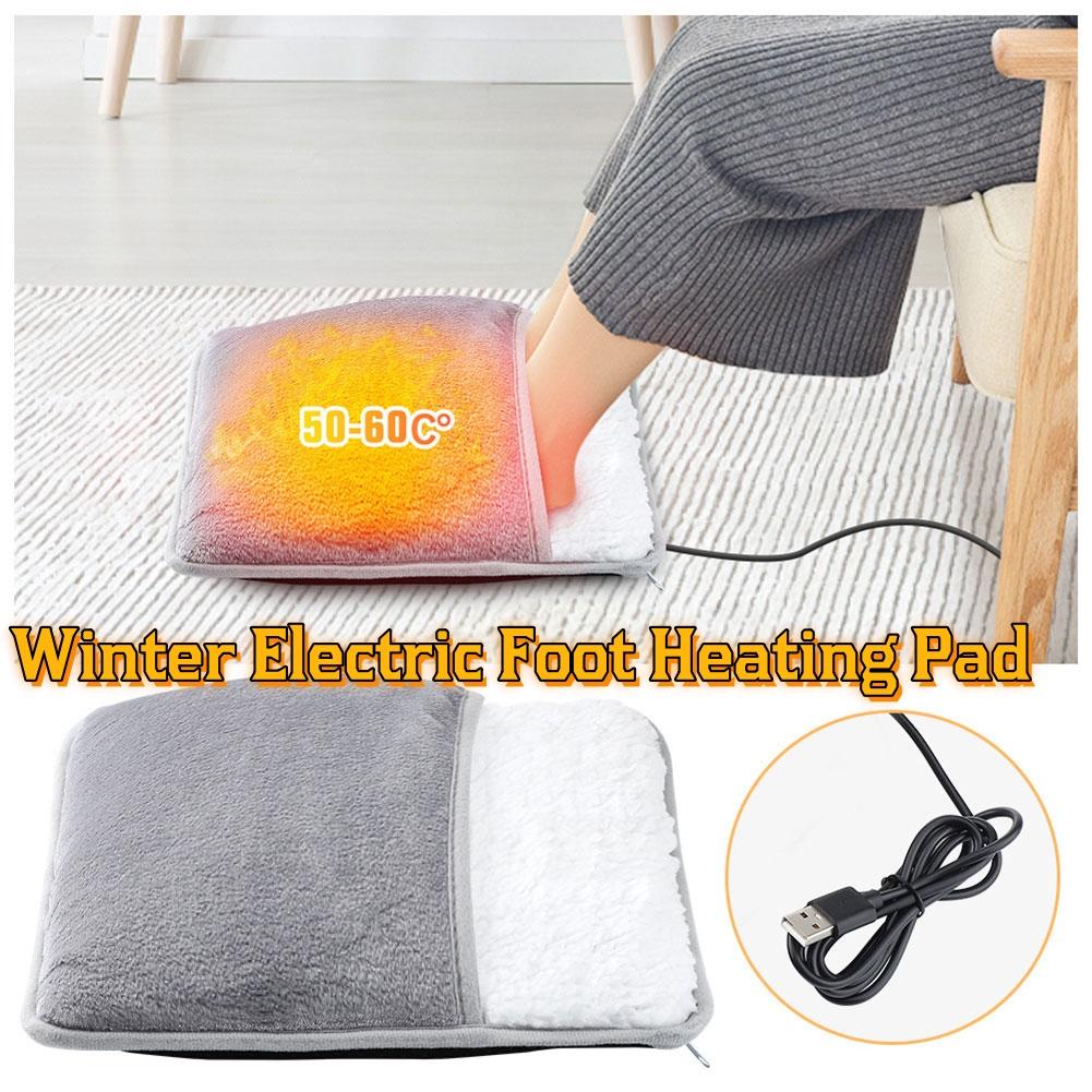 Universal Electric Heating Foot Pad USB Charging Household Washable 30cm Soft  Foot Warmer Heater Feet Warming Mat Winter