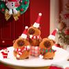 Cross Dressing Scarf Capybara Keychain PP Cotton Plush Animal Key Ring  Ornaments