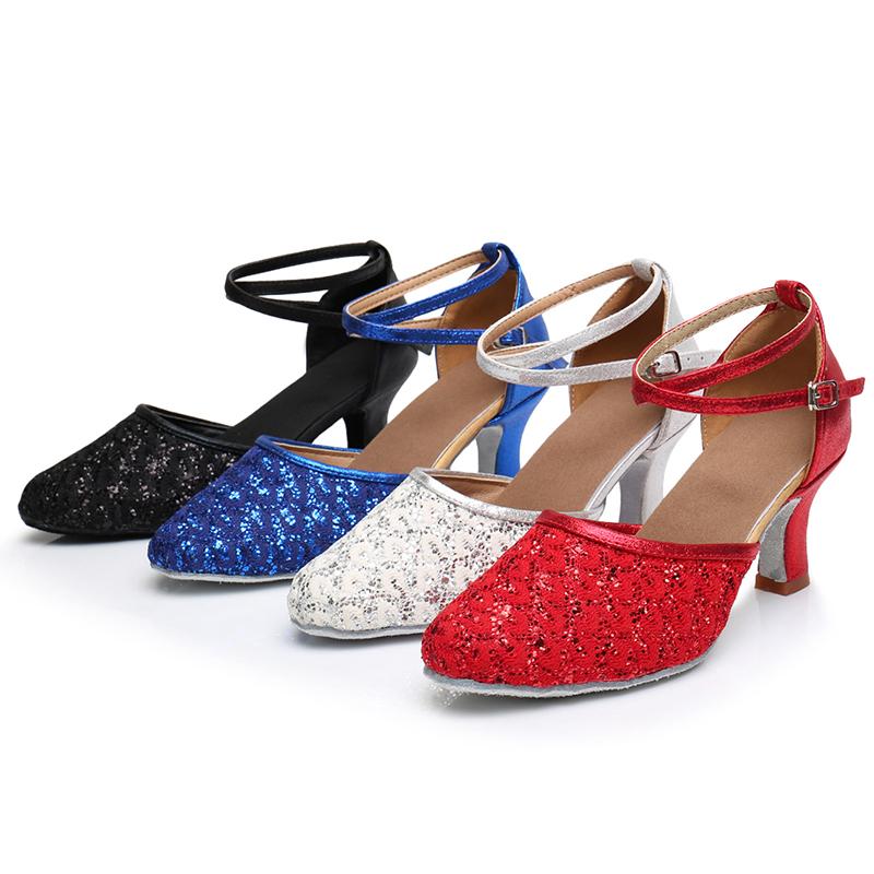 Women's Latin Tango Chacha Ball Party Shoes Closed Toe Waltz Dance Shoes Heel Height 5CM