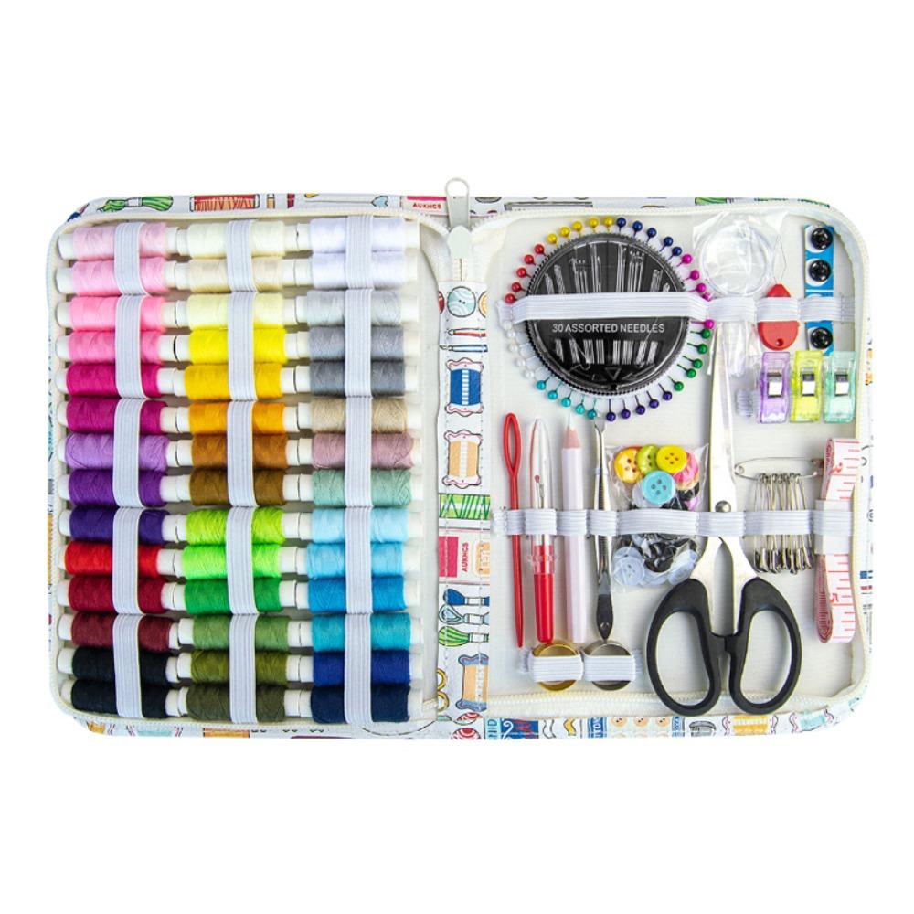 168/170pcs/set Scissors Sewing Kit Portable Needles Thread  Box Sewing Box Set  Household