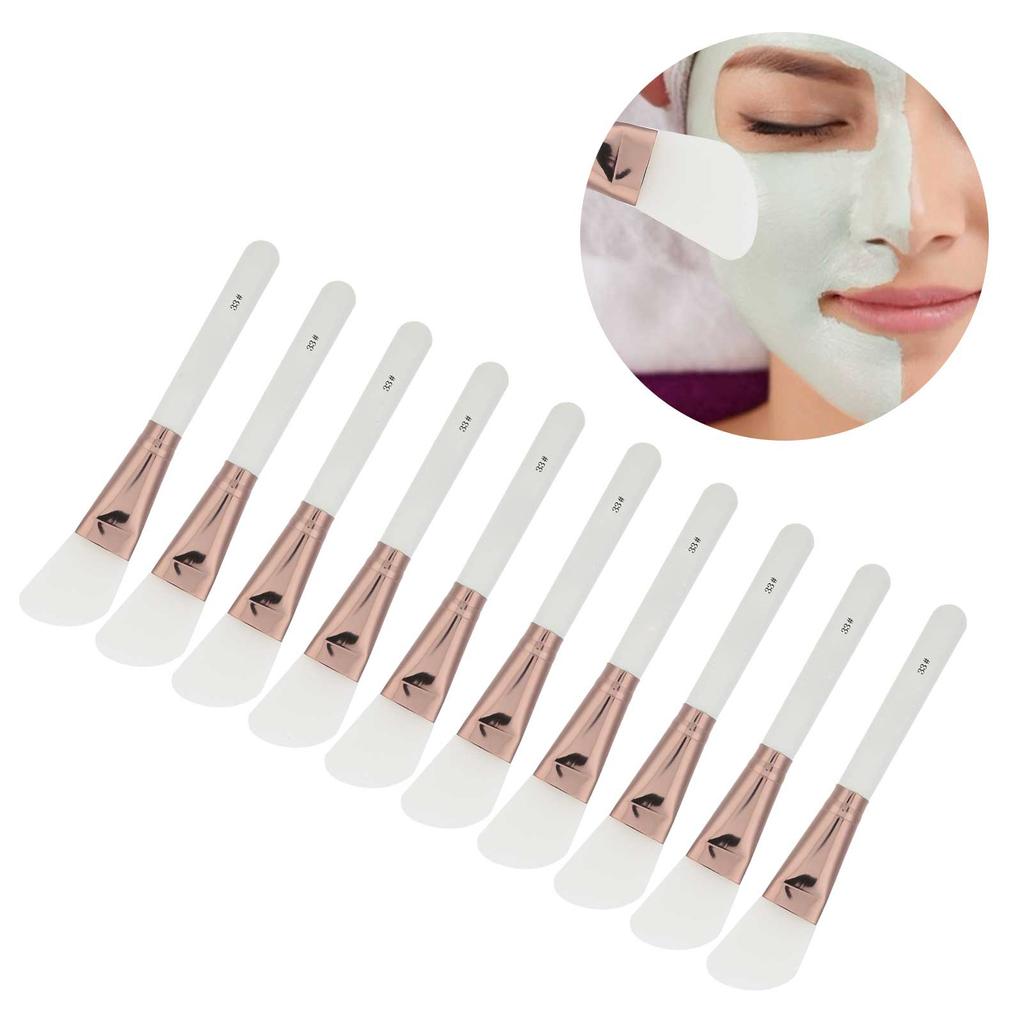 10pcs Silicone Facial Mask Brush Soft DIY Mud Mask Mixing Stirring Brush (Knife Shape)