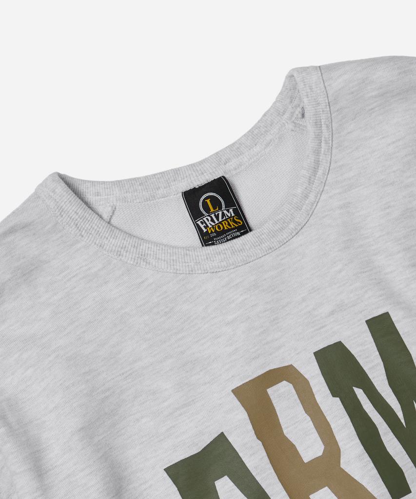 FRIZMWORKS Army Helmet Sweatshirt _ White Melange