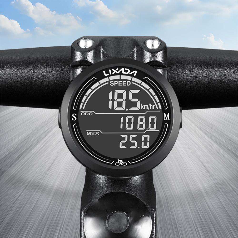 Wired Bike Speedometer Waterproof Round Shaped Bike Computer Backlight Screen Cycle Odometer