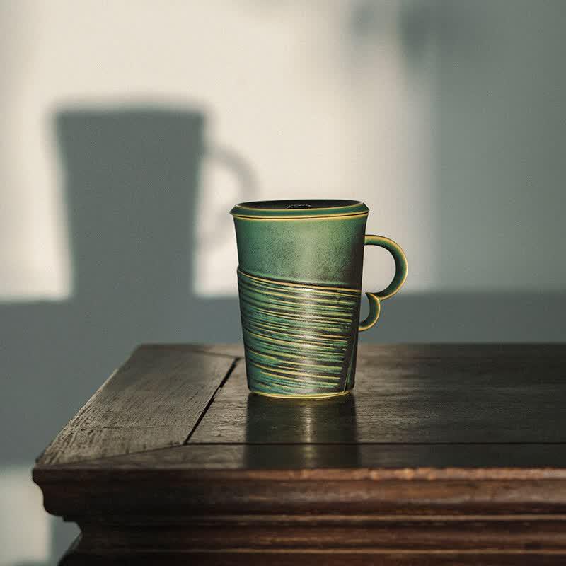 Edenus Baozhuo Green Speckled Glaze Ceramic Tea Cup