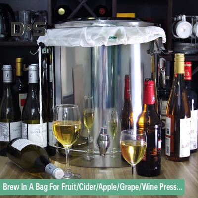Home Large Reusable Drawstring Fine Mesh Wine Milk Juice Cider Brew Filter Bag