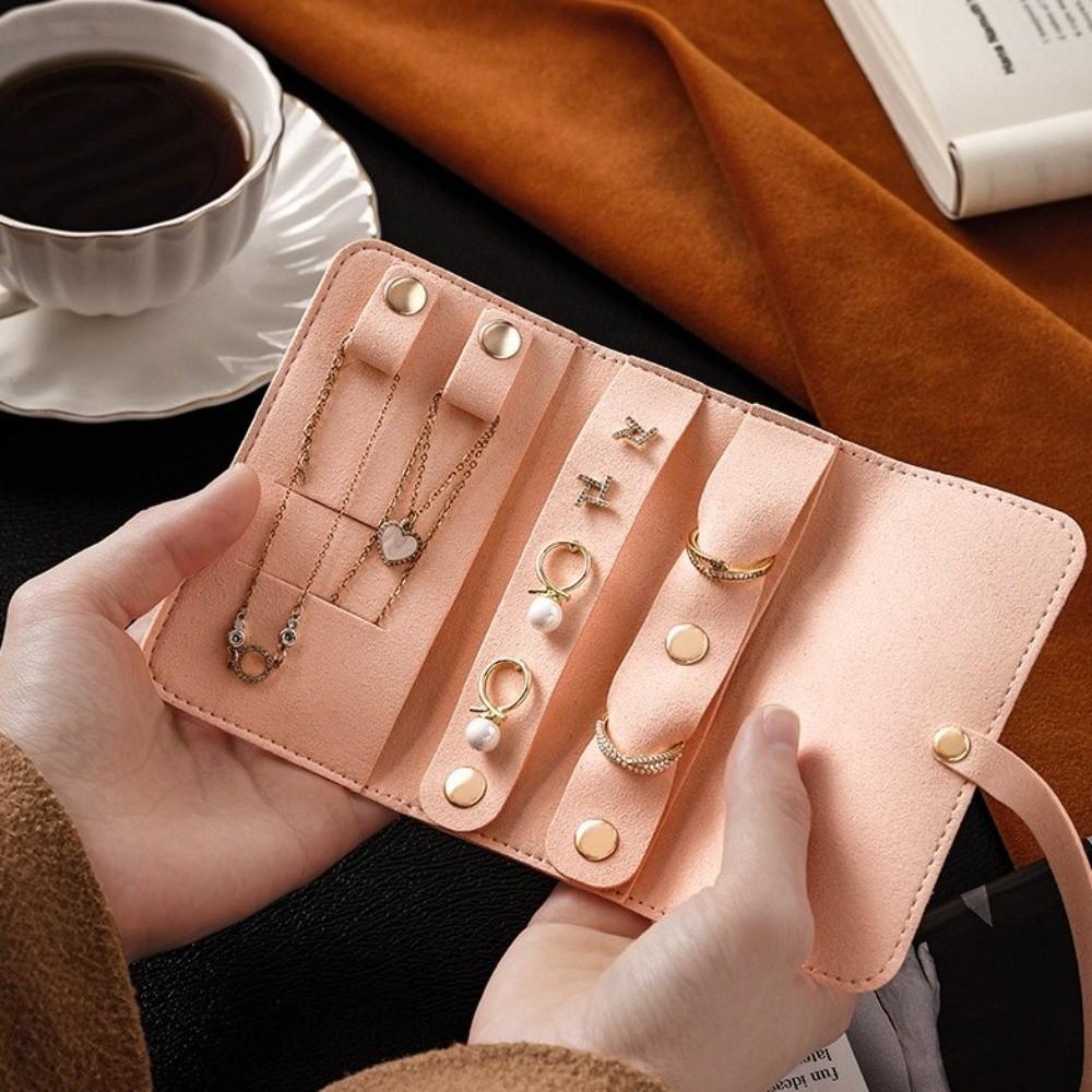 Anti-Tangle Jewelry Storage Roll Foldable Jewelry Organizer New Travel Jewelry Case