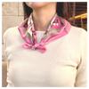 Silk 50x50cm Made in Butterfly Pink G.Barsanti&Figli Women's 100% Scarf, Small, Square, Italy, Design,