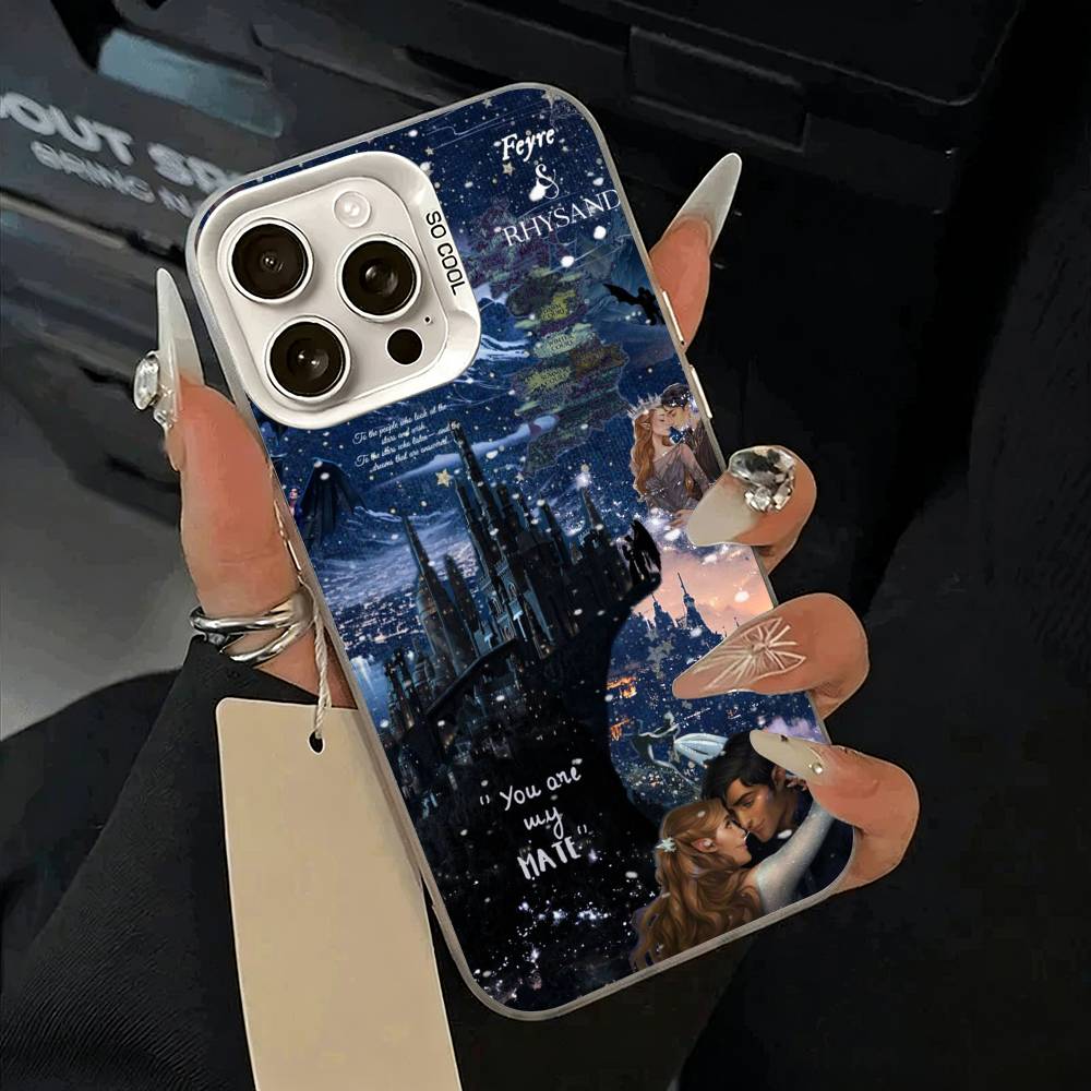 A-Acotar A Court of Mist and Fury Phone Case For iPhone 11 12 13 14 15 16Pro Max Plus White Sliver Phone Cover