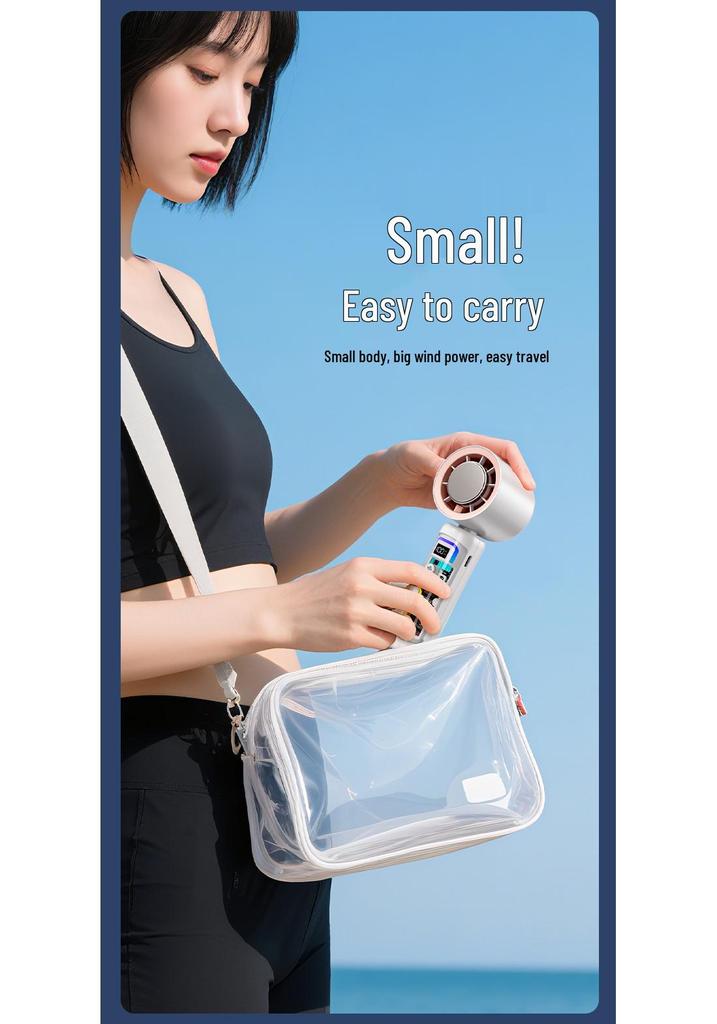 Portable Smart Handheld Semiconductor Cooling Fan with Digital Display