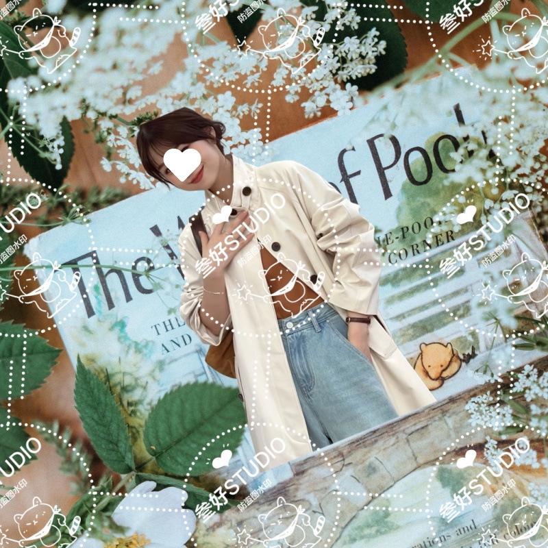 Mittellanger Trenchcoat für Damen - Petite Design, Stilvoll für den frühen Frühling & Herbst, Inspiriert von Korea & Japan, Lässig und Schick.