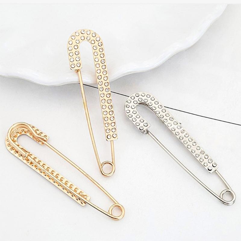 Rhinestones Waist Cinching Clip For Sweaters Coats Metal Decorative Brooch Pin Scarf Accessories Sparkling Decoration