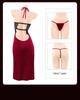 Feimu Renjian Velvet Deep V Nightdress 6153: Sultry High-Slit Lingerie