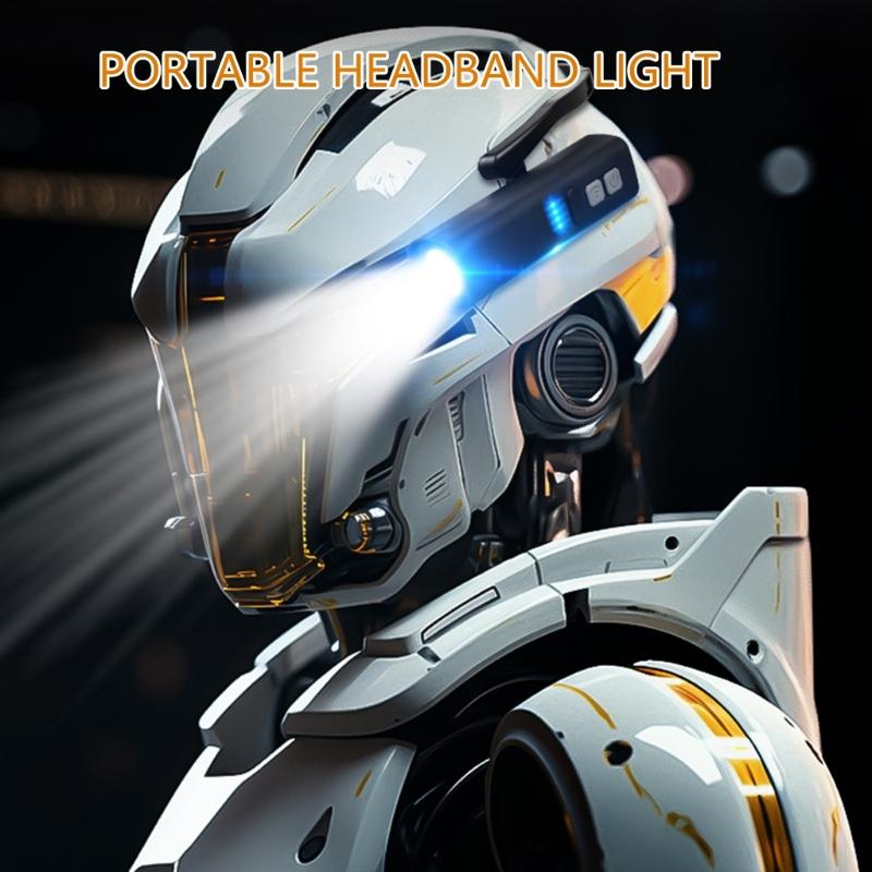 Ear-mounted Flashlight LED Headwear For Nighttime Auto Repair Running Adventure ABS Construction Handfree