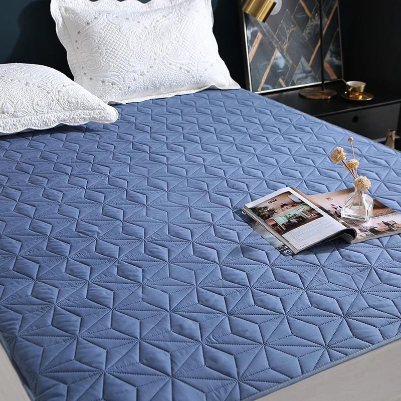 100% Waterproof Bedspread On The Bed King Size Bed Cover Quilted Mattress Pad Washable Mattress Protector For Pet Dog Bed Linen