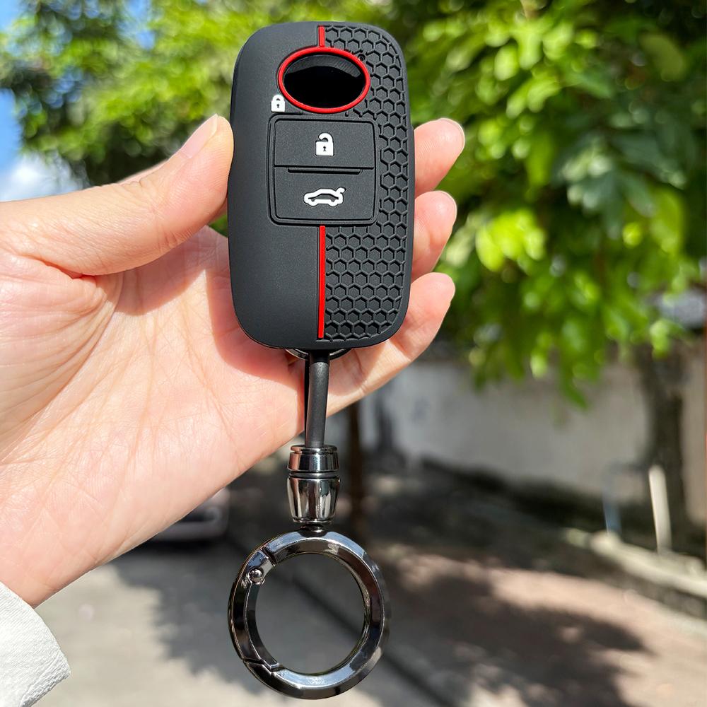 Keychain Protection For Daihatsu Rocky Tanto La600S 150S 800S Key Case For Toyota Veloz Yaris Vitz Wigo Raize Holder Car Caps