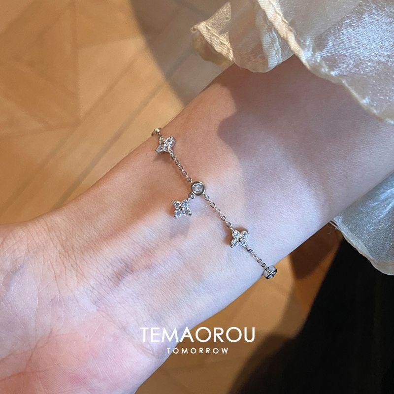 

Фактический продукт очень тяжелый! Доступная Роскошь Браслет-подвеска Пузырь Четырехлистный Клевер Покрытие Серебром S925 Позолота 18К Ручная Работа Растягивающийся s925 silver bubble bracelet single