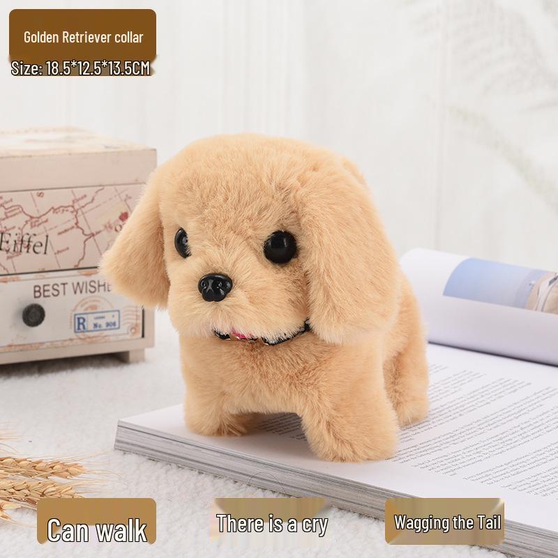 Interactive Walking & Barking Plush Puppy Robot Toy