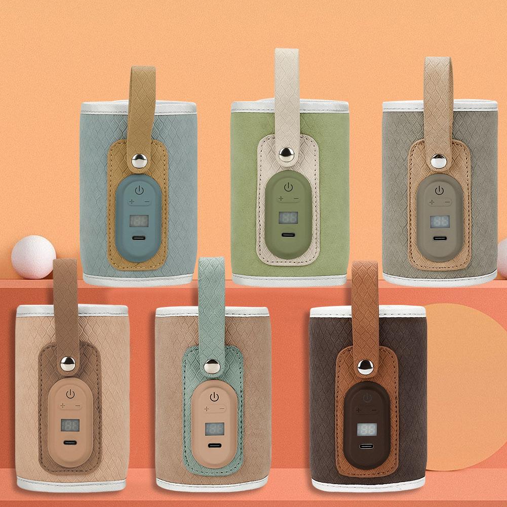 Baby Milk Warmer USB Powered Digital Display Baby Nursing Bottle Heater Portable Bottle Warmer for Baby Children Outdoor Travel
