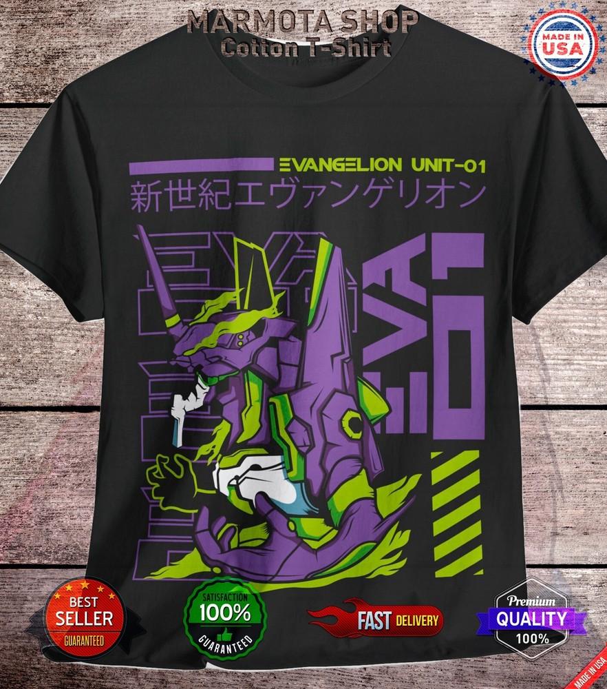 

Neon Genesis Evangelion Shirt EVA 01 Japanese Anime Manga T-Shirt Tee Otaku NGE XL