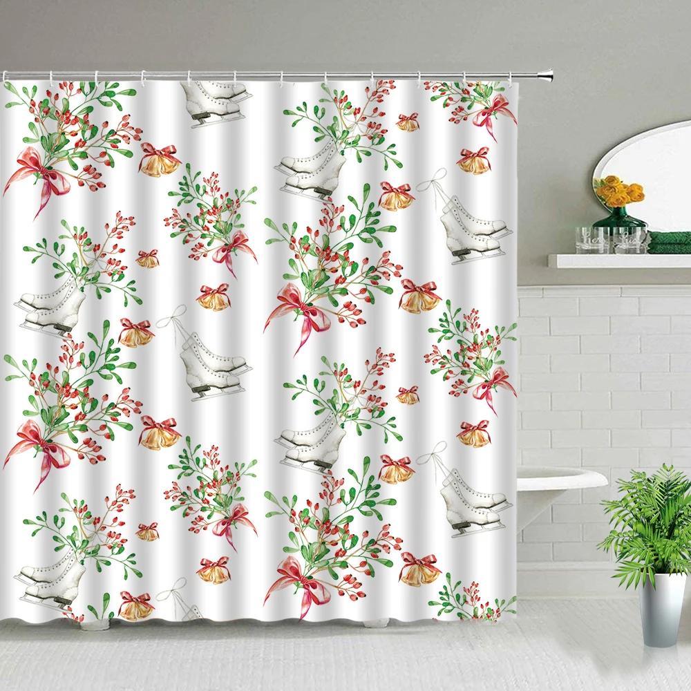 Plant Series Shower Curtain Bathroom Waterproof Polyester Fabric Cloth Curtain Dandelion Flower Print Bathtub Decor With Hooks