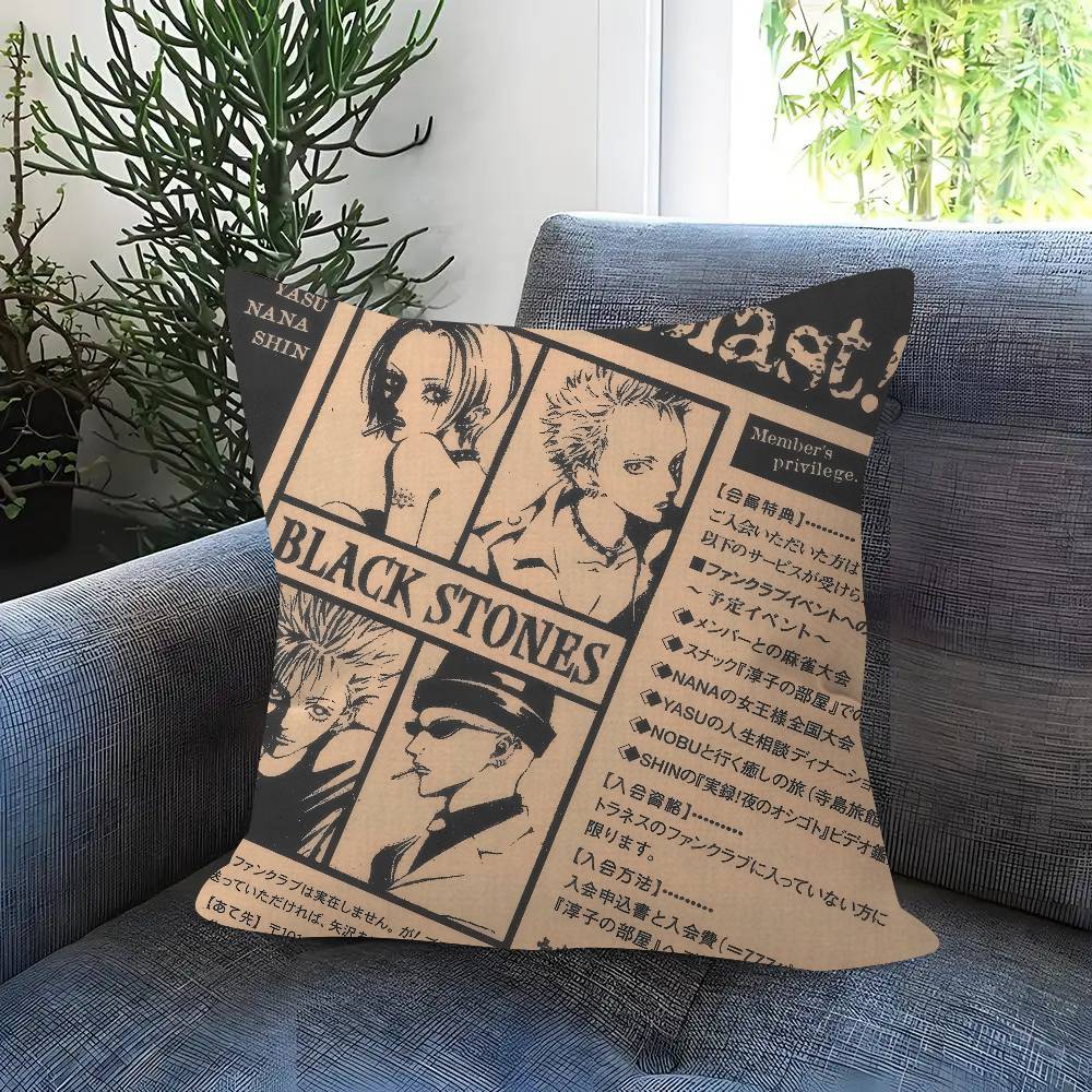 Anime Nana Cool Girl Pillow Gift Home Office Decoration Bedroom Sofa Car Cushion Cover Case 45X45