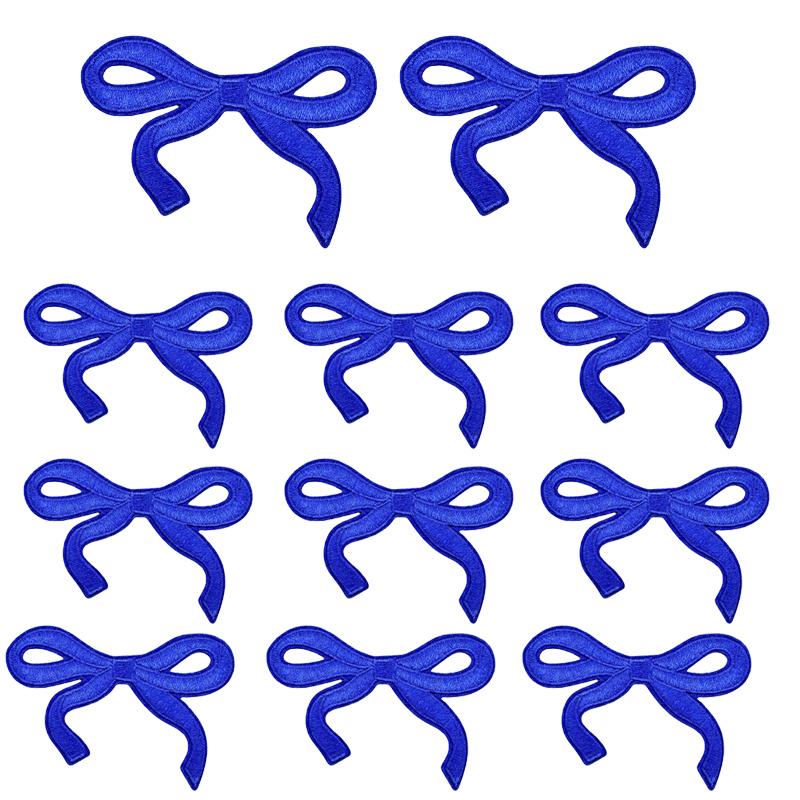 10pcs Colorful Butterfly Bow Embroidered Patch Skirt Hat Shoes Sew Embroidery Applique Decorate Iron On Patches For Clothing Diy