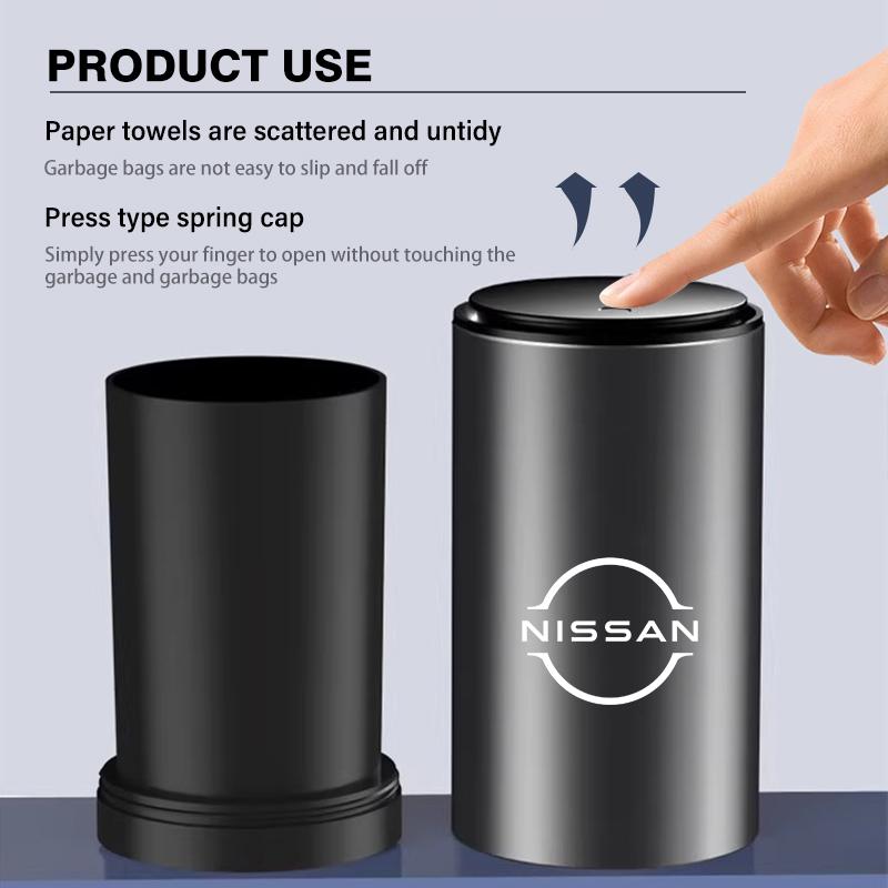 CIZQOI1 Car Trash Can Storage Garbage Box Dust Case Holder Waste Bag For Nissan J11 J10 Teana J31 Maxima Juke Cube Murano Skyline