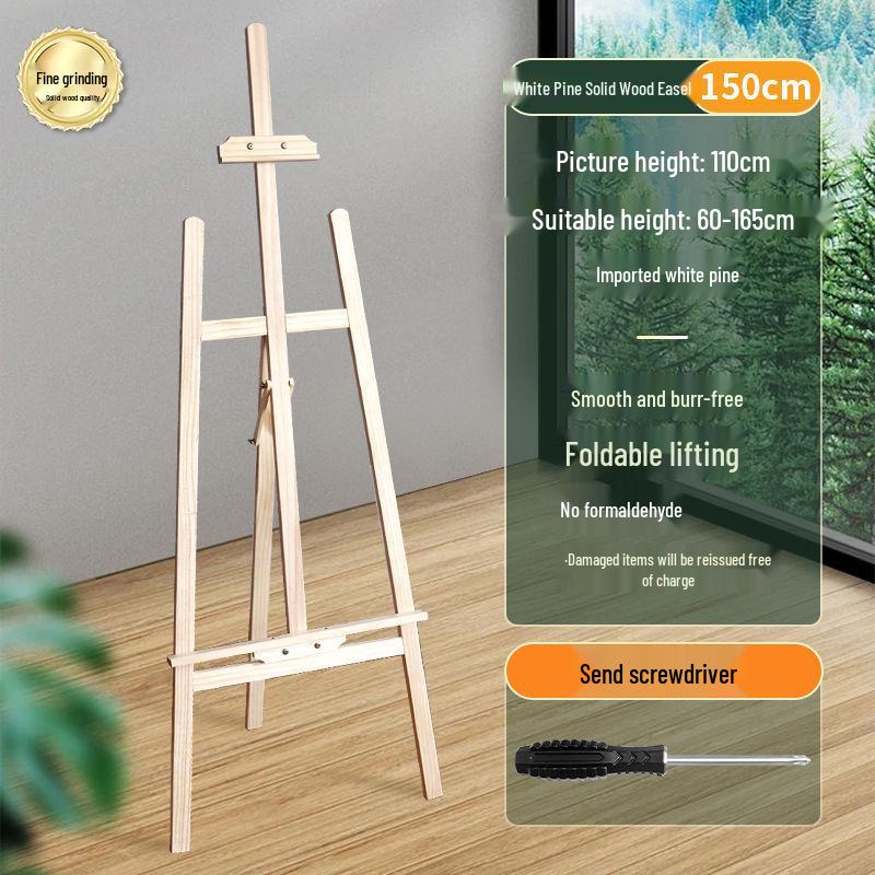 Folding Wooden Tripod Easel for Art Students - Perfect for Sketching and Oil Painting