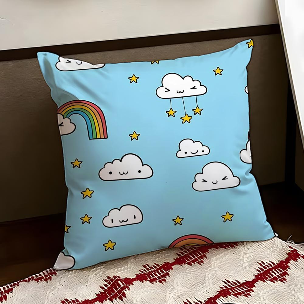 Neon rainbow Cushion Cover Reversible Soft Durable Pillow Cover Home  Car MultiScene Use for Daily Comfort