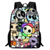 Cartoon Dandy Printed Child School Backpack with Lunch Bags Pencil Bags for Age 4-10 Kids,Light Weight Bookbags for Boys Girls