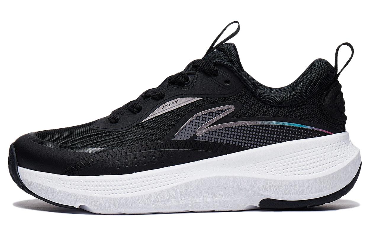 Li Ning Мягкая амортизация Go Скользкая износостойкая дышащая низкая повседневная обувь Женская Черная AGLT180-1 36