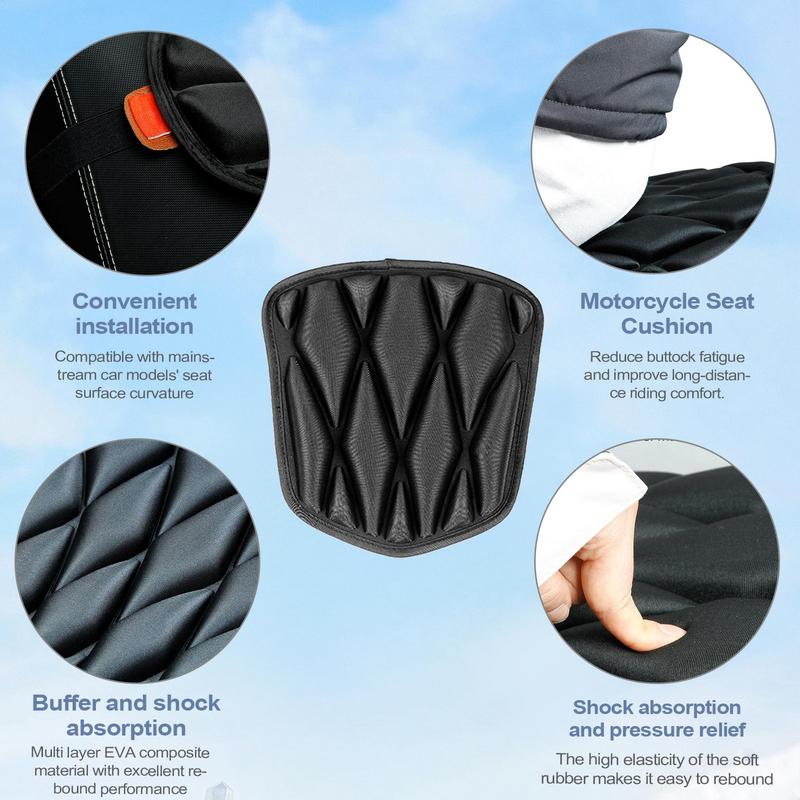 Seat Cushion For Motorcycle Breathable Motorbike Pad 3D Comfortable Breathable Cover Cushion Soft Sitting Support For Men Women