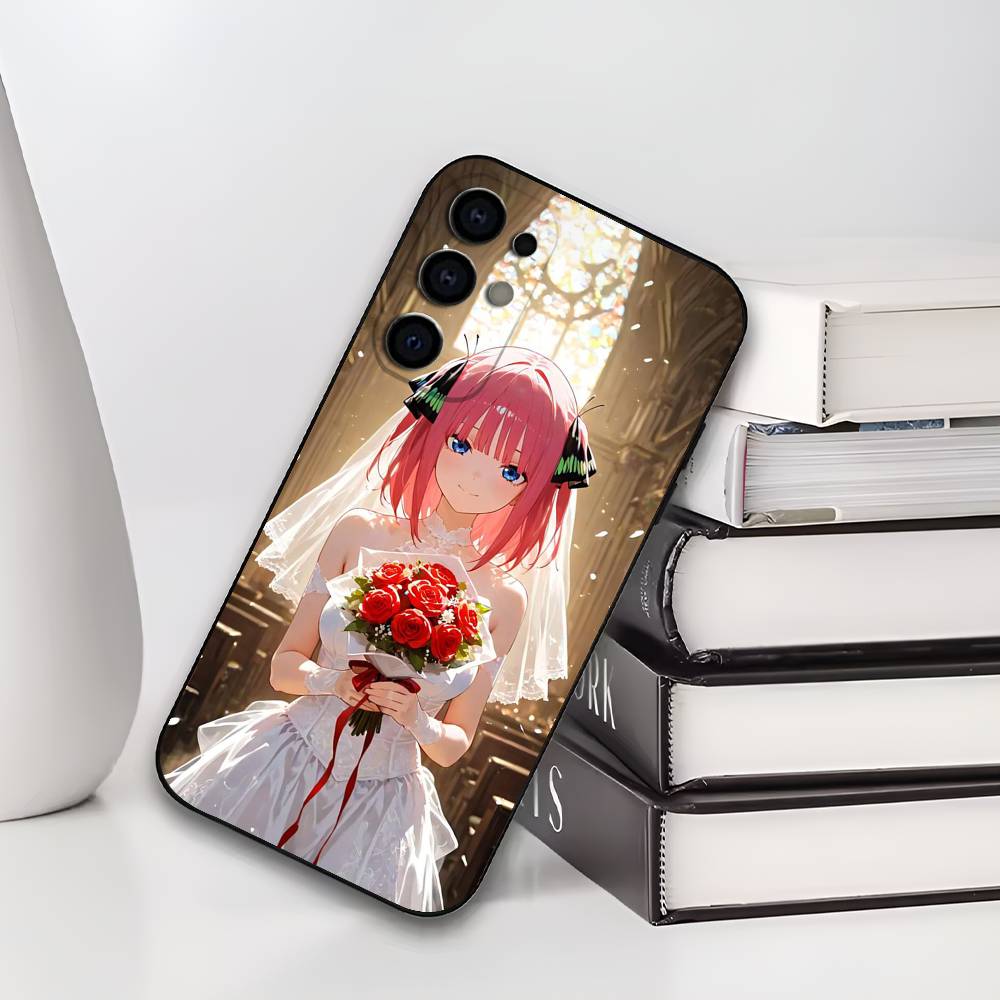 N-Nino N-Nakano Anime Phone Case For Samsung S25,S24,S21,S22,S23,S30,Ultra,S20,Plus,Soft Silicone Black Cover