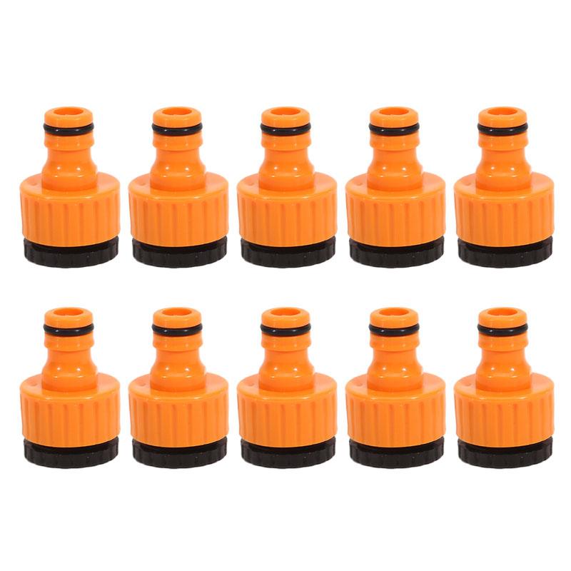 10pcs Hose Faucet Quick Connector Threaded Adapter For Garden Irrigation Thread Adapter PP Faucet Connect The Washing Machine