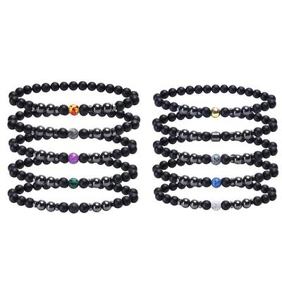 Frosted Obsidian Beads Anklet Men Women Unisex Natural Energy Stone Healthy Weight Loss Obsidian Anklet Couples Jewelry Accessories Gifts