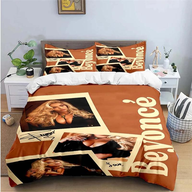 Beyonce Bedding Set Pop Singer Duvet Cover Pillowcase Twin Queen King Size for Boys Girls Adult Home Textile