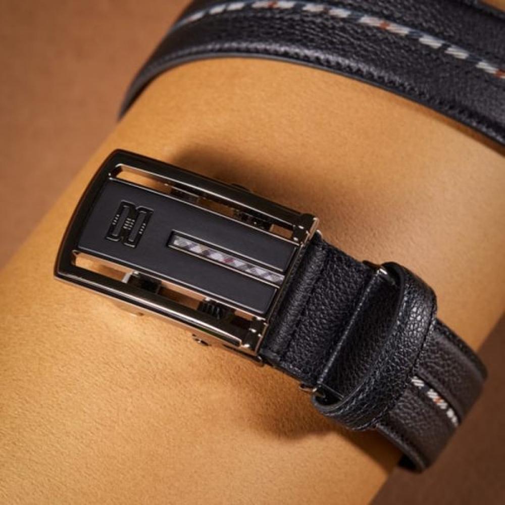 Daks Black House Check Line Automatic Belt Dbbe6f349bk Single option