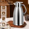 2.3L Thermal Thermos Stainless Steel Double Wall Insulated Jug Insulated 24 H Vacuum Tea Jug for Coffee Milk Tea Beverage Juice