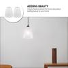2 Pcs Flat Plastic Lampshade Pendant Light Home Decor Small High Quality Ceiling White Chandelier