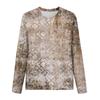 Women's Fashion Casual Long Sleeve Vintage Printed  Neck Top