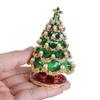 ChristmasTree Hand Painted Enameled Vintage Style Decorative Hinged Jewelry Trinket Box Unique Gift for Home Decor