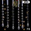 Clear Acrylic Christmas Tree Decorations Christmas Hanging Ornaments Snowflake & Icicle Hanging Decor New Year Party Decorations