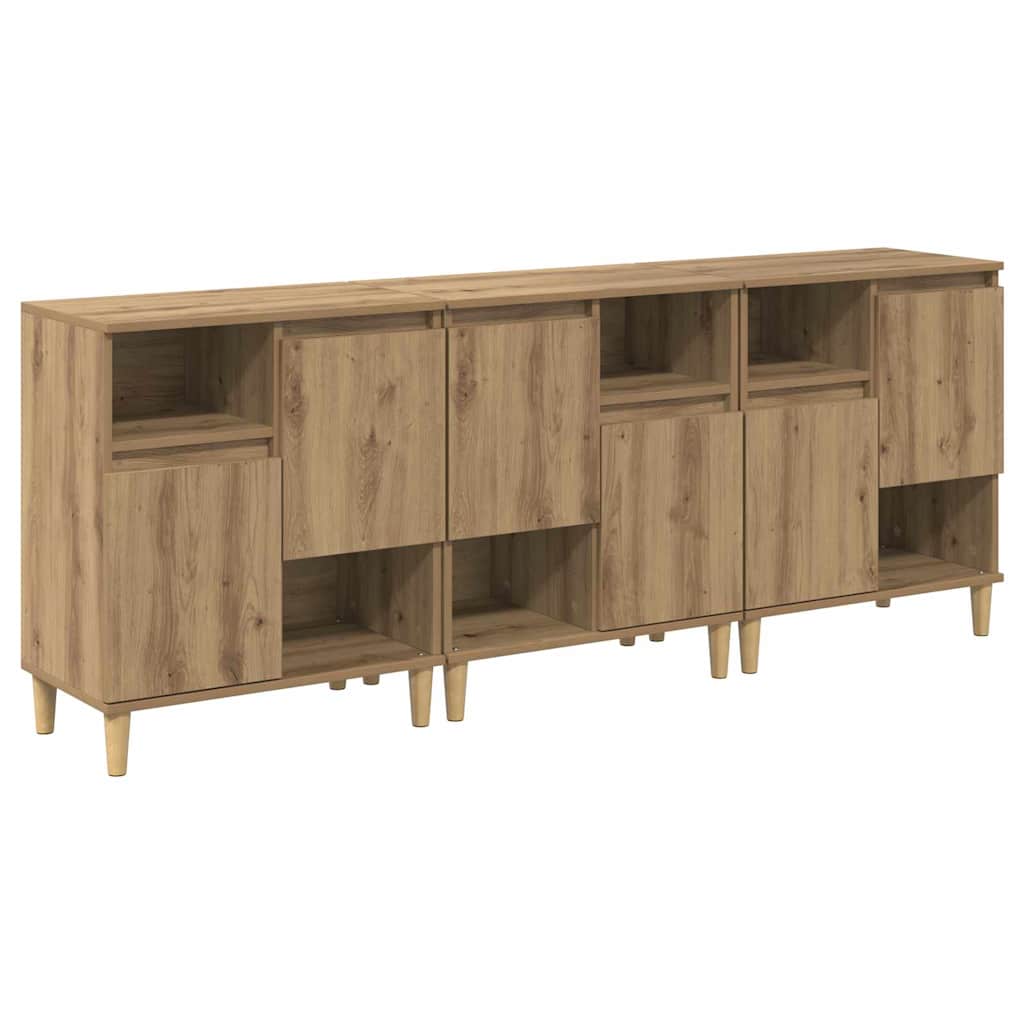 Sideboards 3 pcs. Artisan Oak 60 x 35 x 70 cm Particleboard
