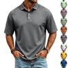 Men's Casual Quick Dry Mesh Golf Polo Shirt Lightweight Breathable Short Sleeve Button Collar Top for Outdoor Sports