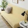 Jacquard-Sofa-Bettbezug, hochwertiger Polarfleece-Stoff, armloser Sofa-Bettbezug ohne Armlehne für Wohnzimmer, Stretch-Faltsofa