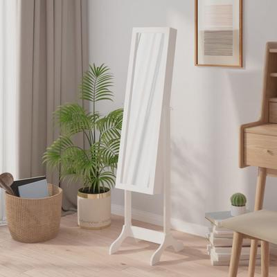Vidaxl Freestanding Mirror, White, 34X37X146 Cm