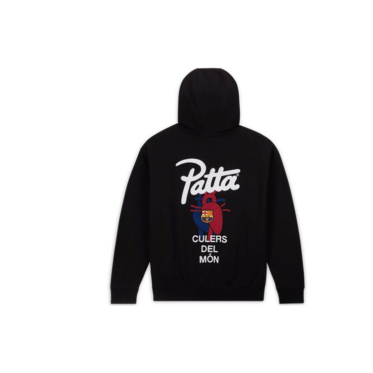 Nike FC Barcelona x Patta Solo Swoosh Hoodie Black Men Tops FD4147-010